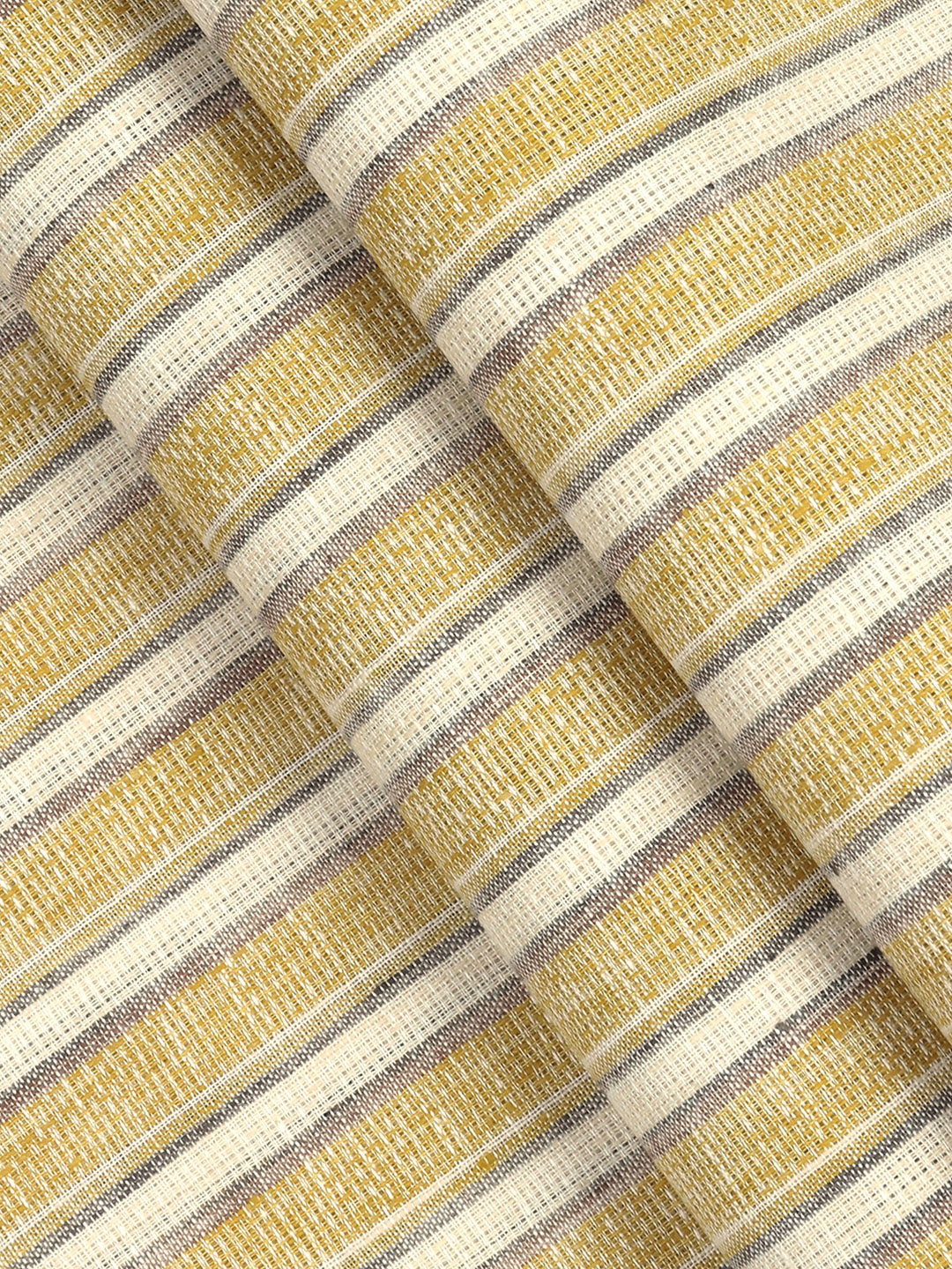 Cotton Blend Self Design Shirt Fabric Mustard High Style