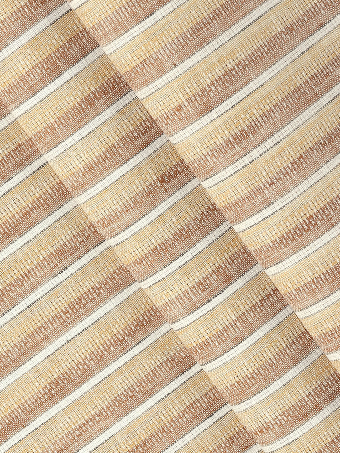 Cotton Blend Self Design Shirt Fabric Light Brown High Style