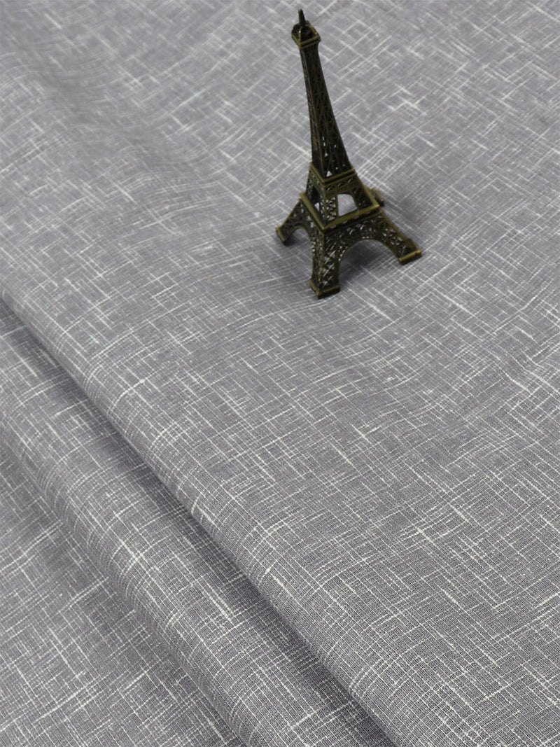 Cotton Grey Checked Shirt Fabric High Style