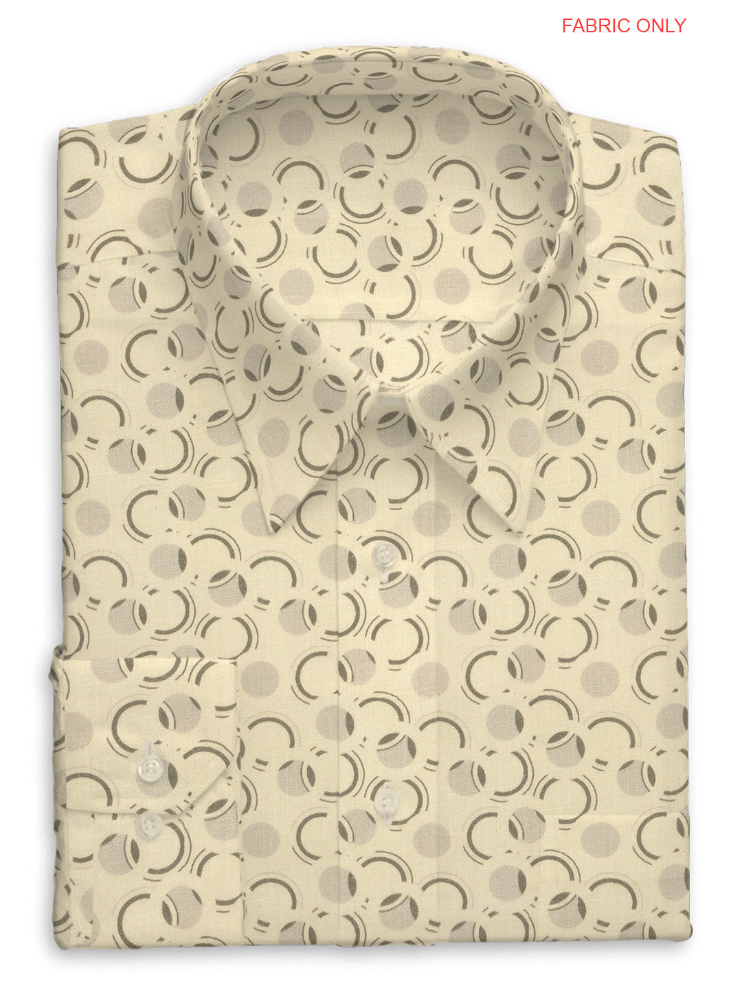 Cotton Printed Sandal Colour Shirt Fabric - OSLO