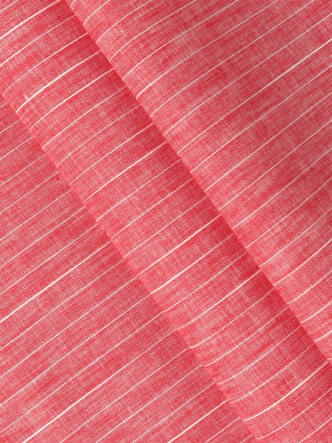 Mens Cotton Rich Striped Shirt Fabric Pink With White High Style