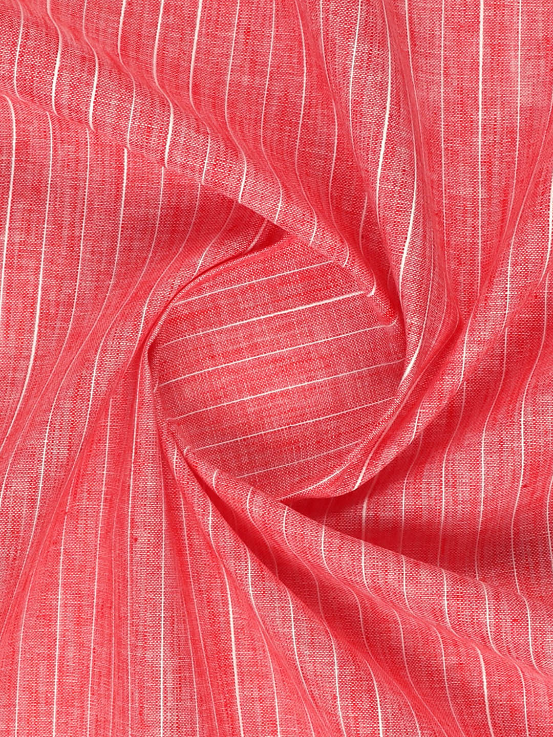 Mens Cotton Rich Striped Shirt Fabric Pink With White High Style