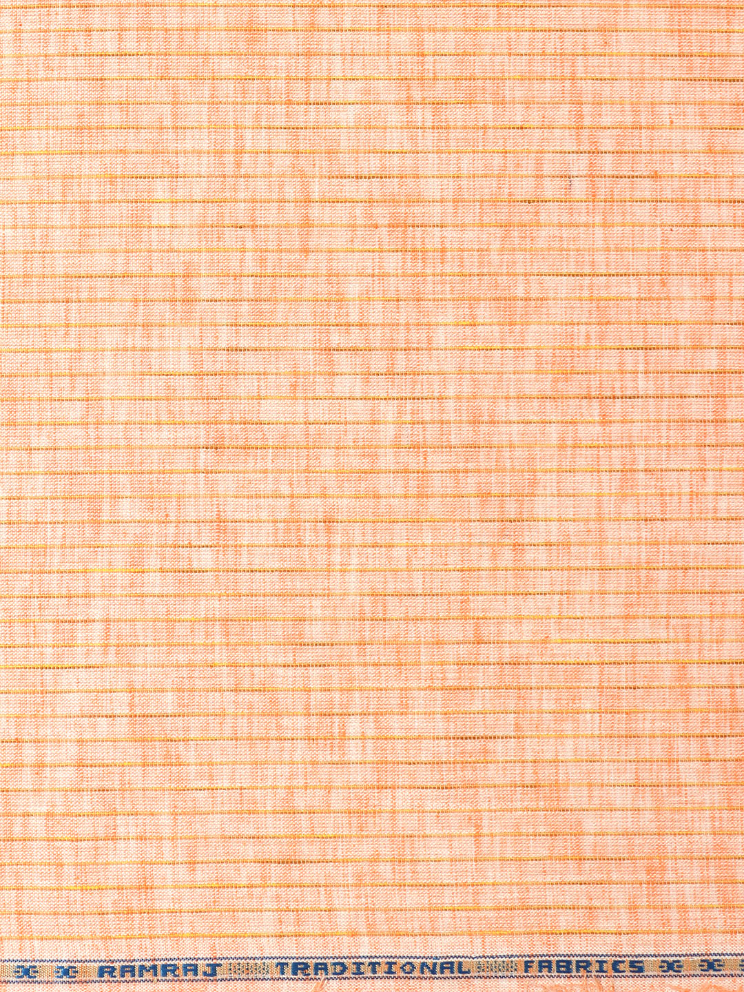 Men Cotton Rich Striped Shirt Fabric Orange Galaxy Art