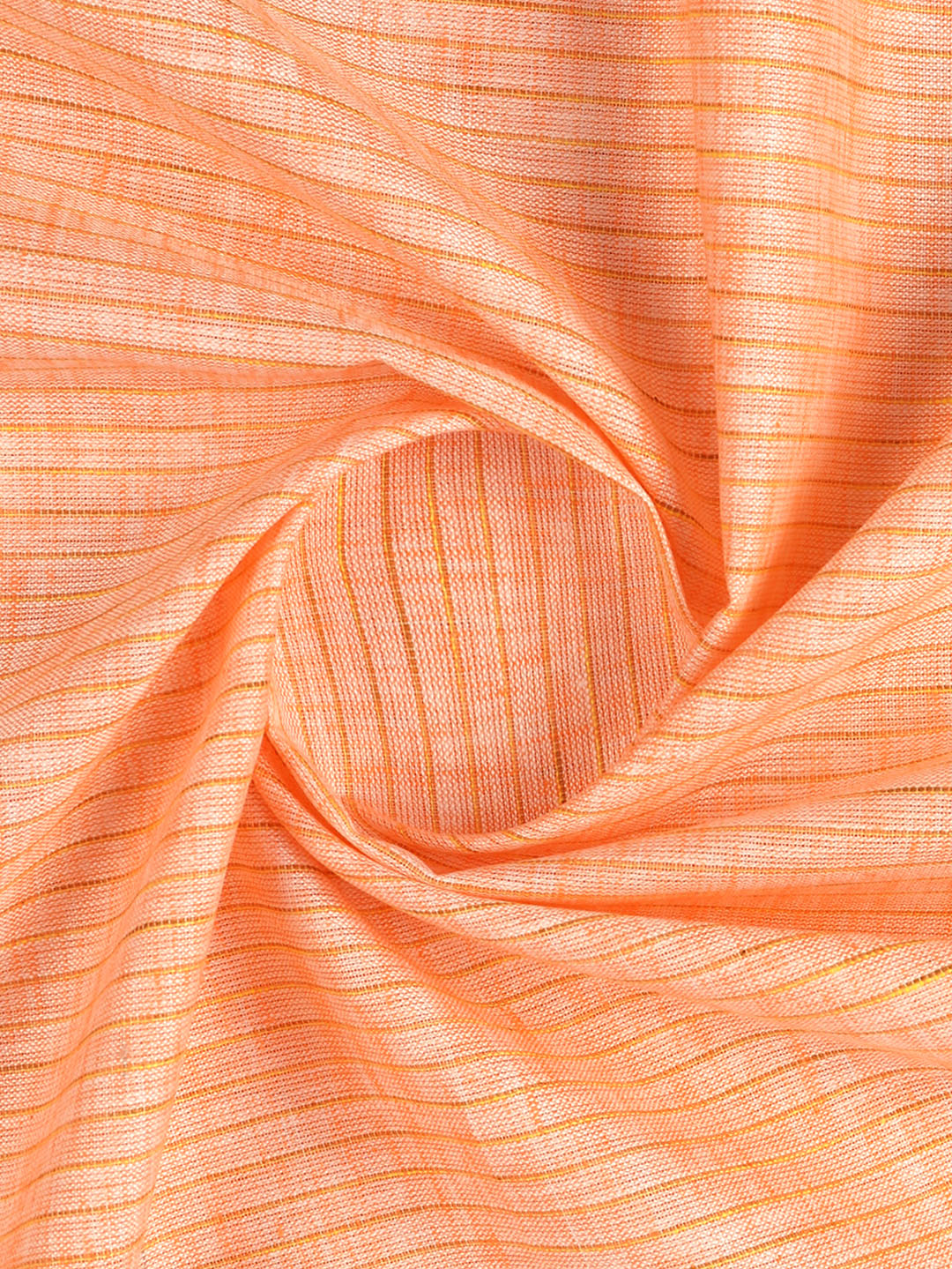 Men Cotton Rich Striped Shirt Fabric Orange Galaxy Art