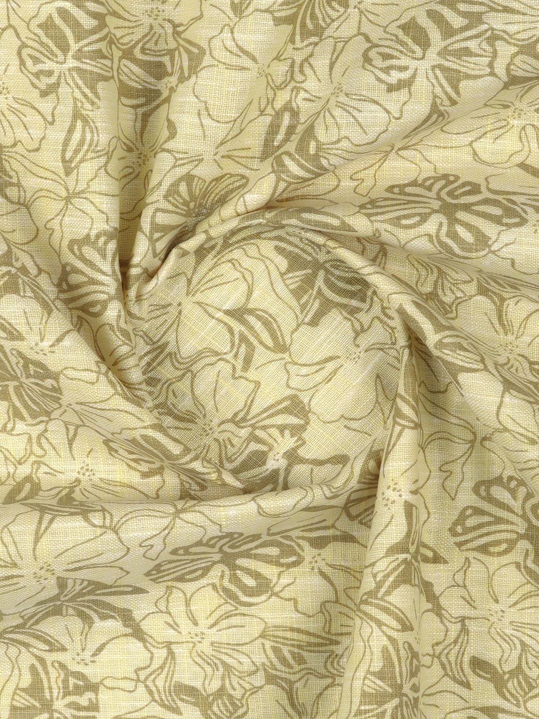 Men Cotton Rich Printed Shirt Fabric Yellow Hi Tech