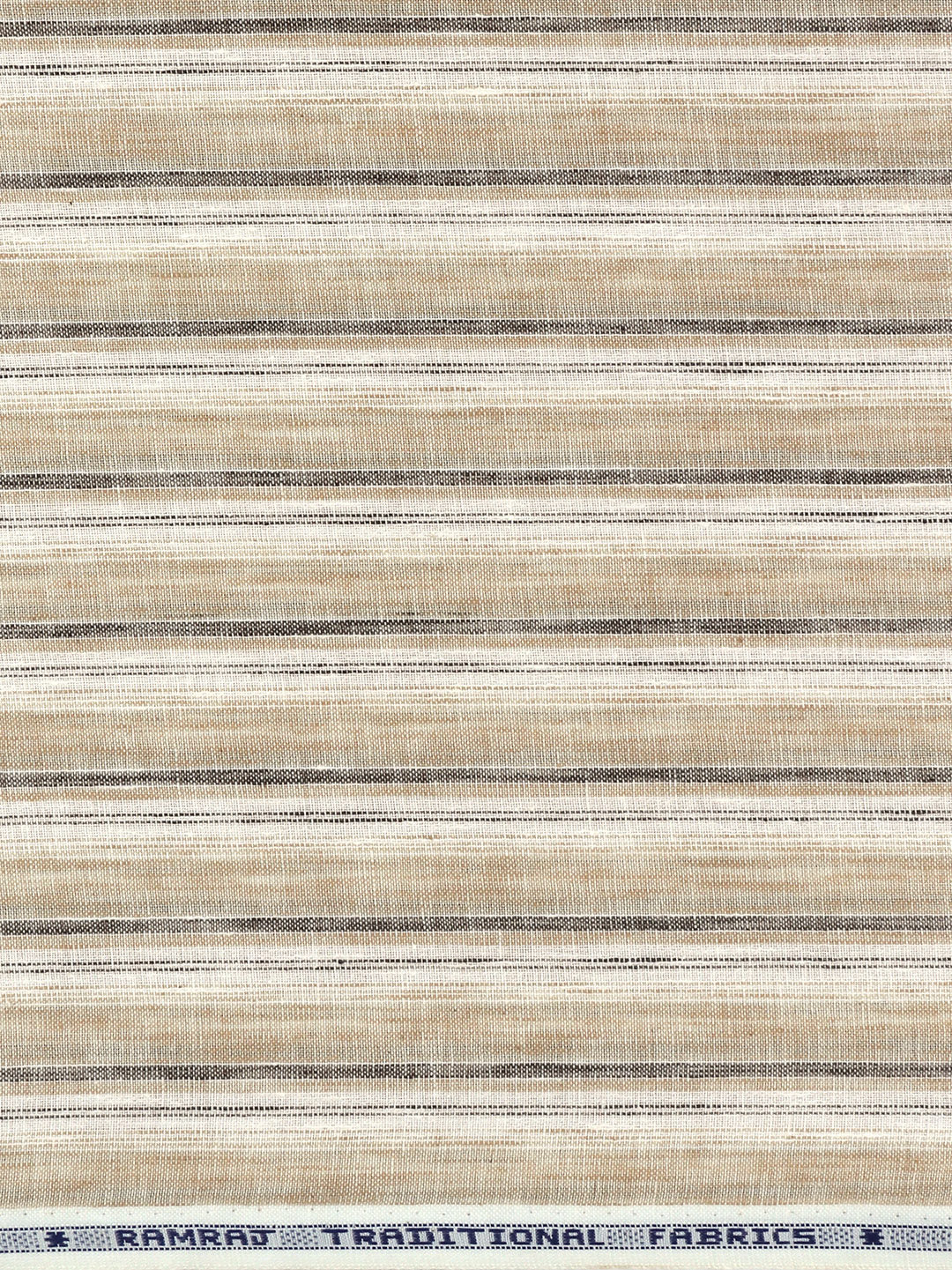Men Cotton Rich Striped Shirt Fabric Brown High Style