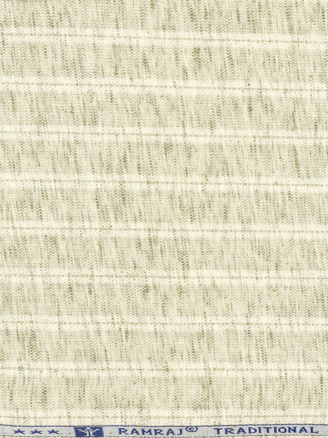 Cotton Rich Self Design Shirt Fabric Green HI-Tech