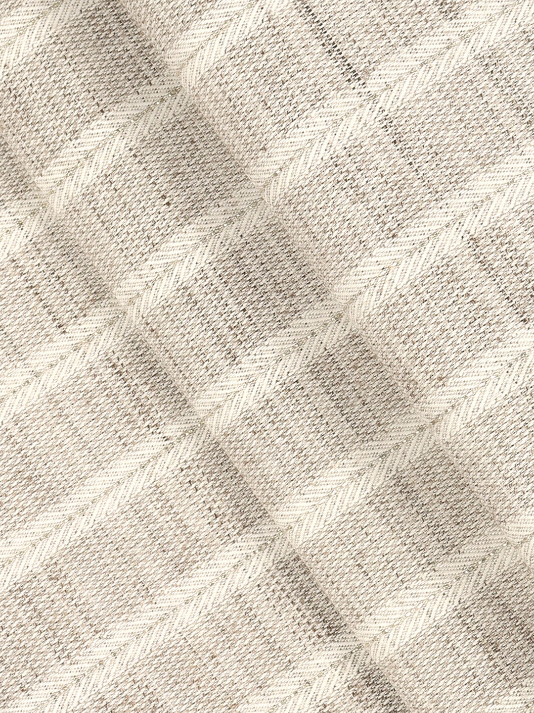 Cotton Rich Self Design Shirt Fabric Brown HI-Tech