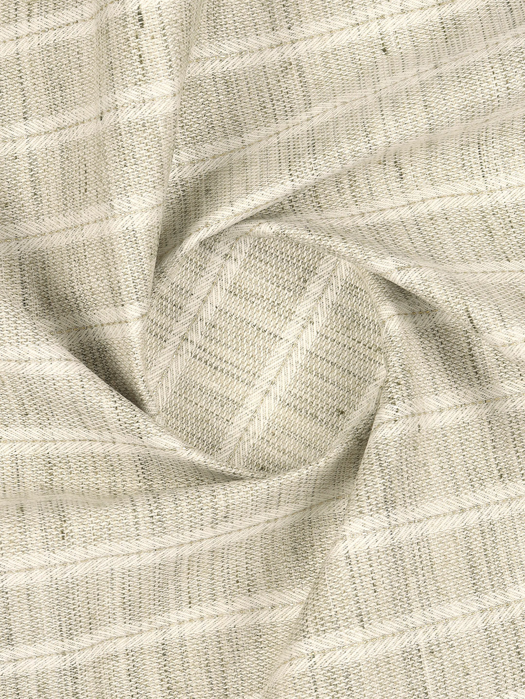 Cotton Rich Self Design Shirt Fabric Dark Green HI-Tech