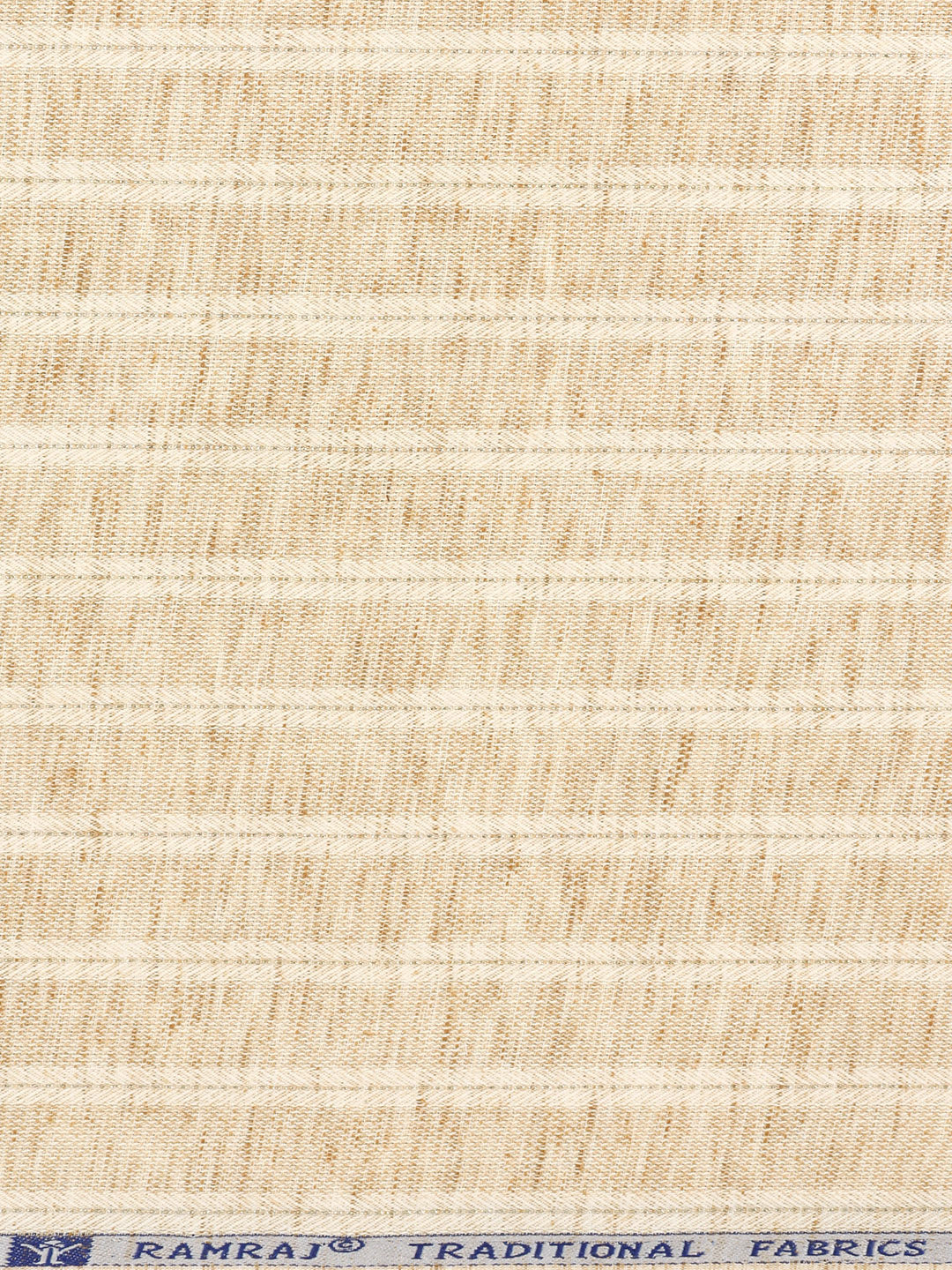 Cotton Rich Brown Self Design Shirt Fabric HI-Tech