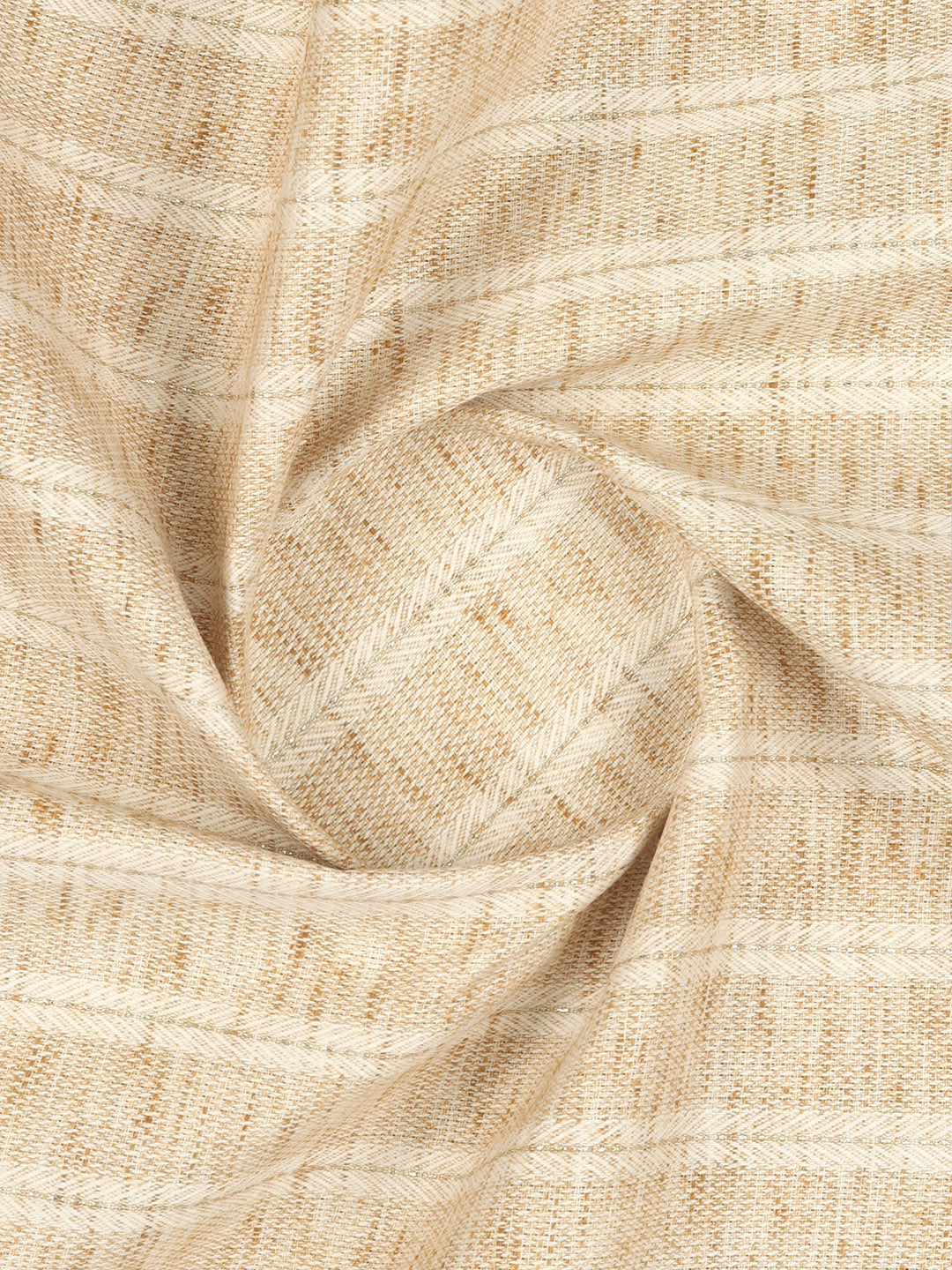 Cotton Rich Brown Self Design Shirt Fabric HI-Tech