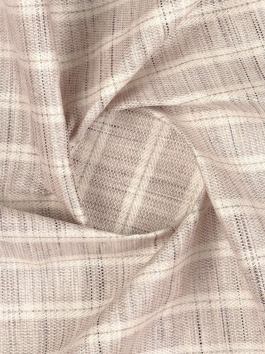 Cotton Rich Self Design Shirt Fabric Light Brown HI-Tech