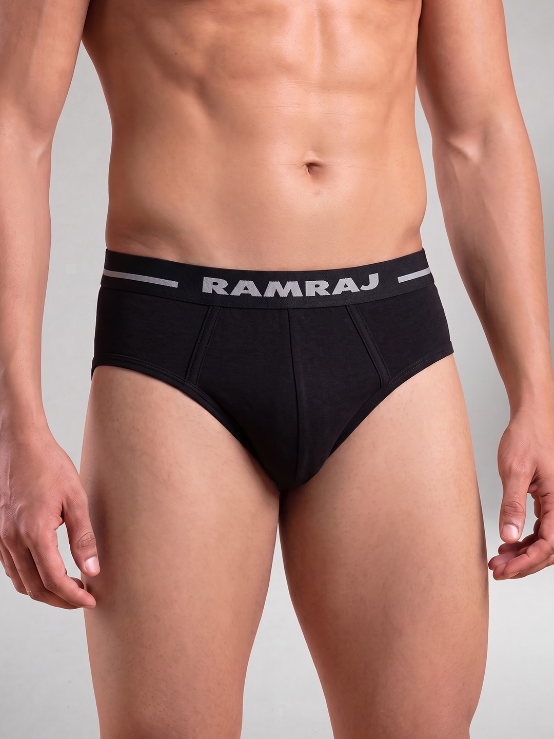 100% Combed Cotton Black Outer Elastic Brief Suriya (Pack of 2)