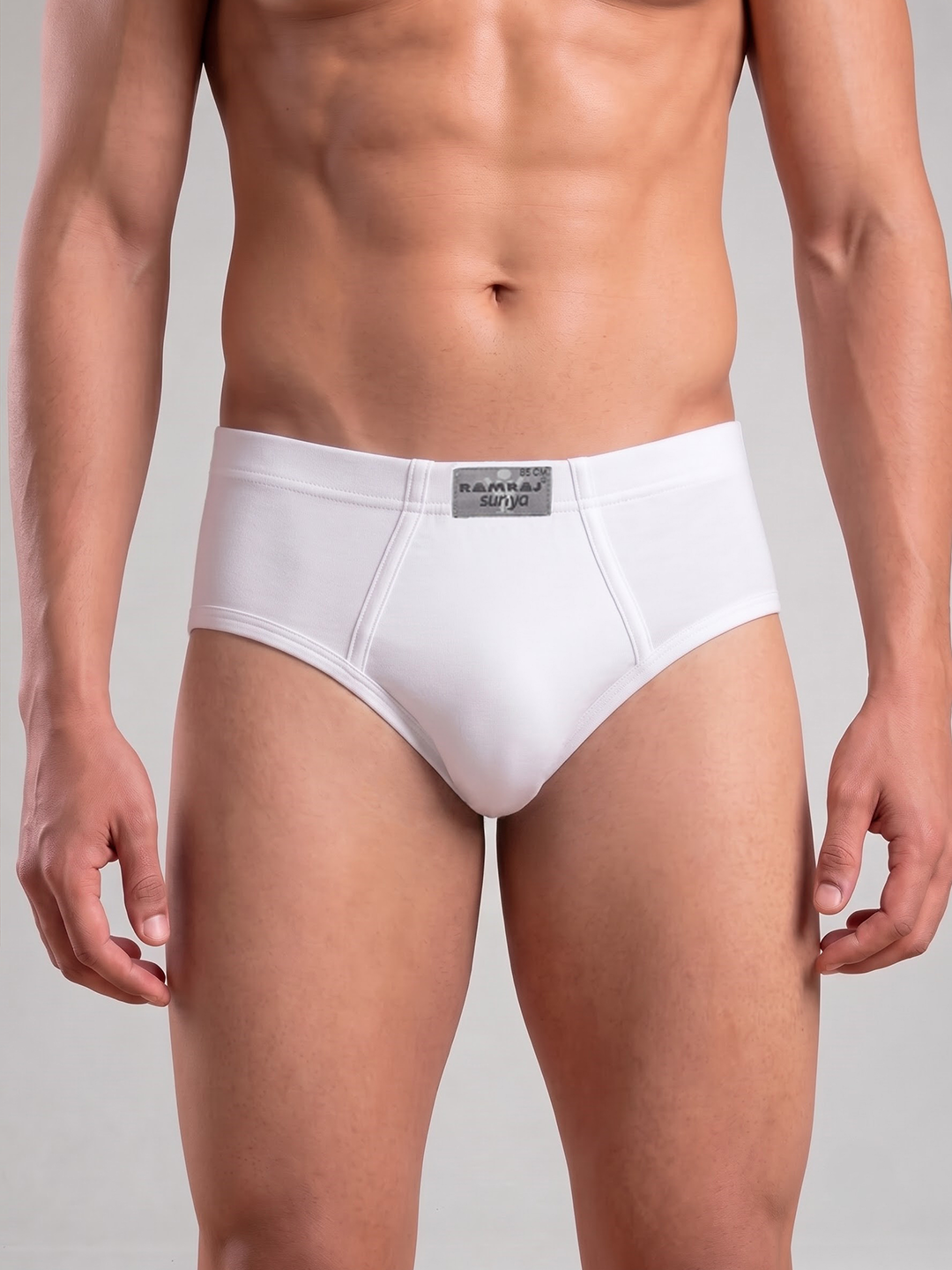 100% Combed Cotton White Inner Elastic Brief Suriya (Pack of 2)