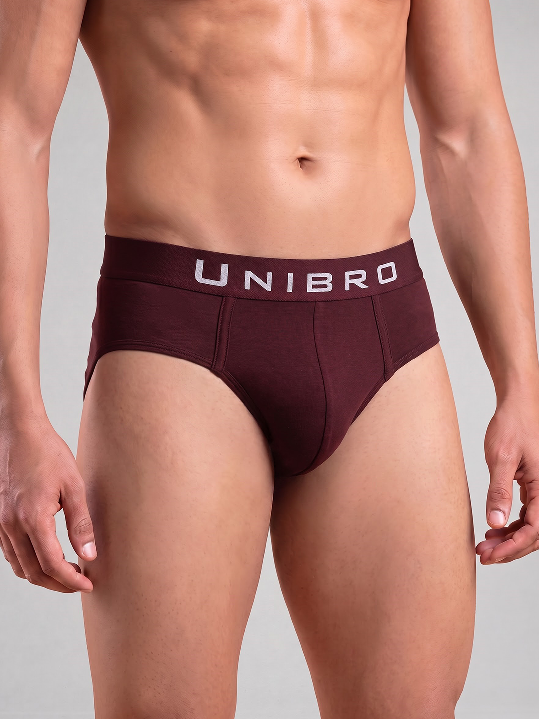 Tencel™ Micro Modal Elastane Stretch Brief Burgandy AB3