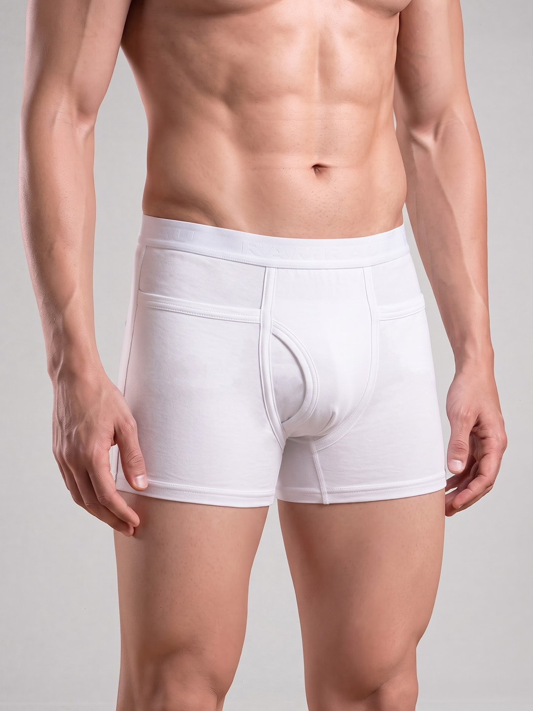 100% Combed Cotton White Pocket Trunk Softex (Pack of 2)