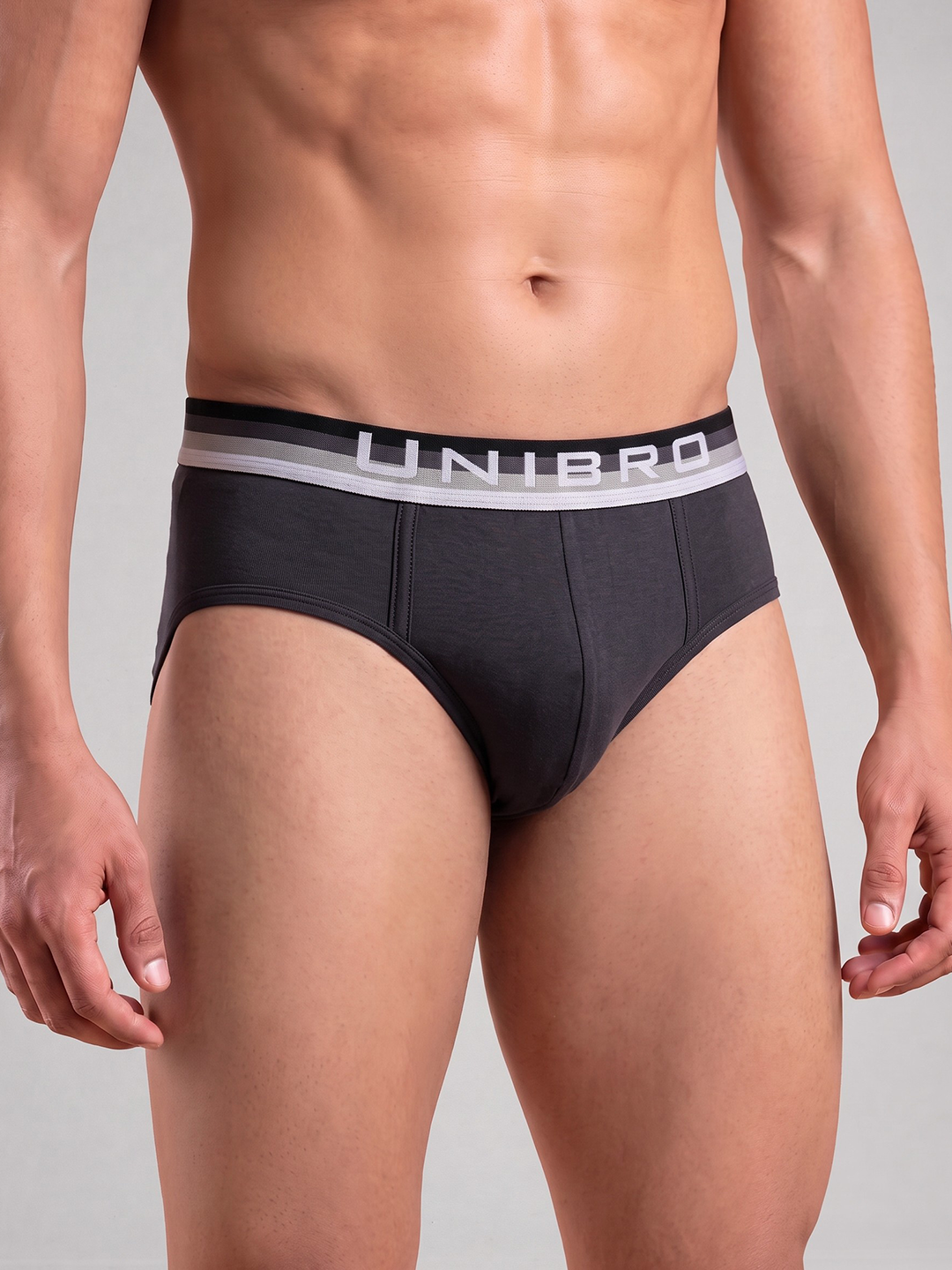Tencel Micro Modal Elastane Stretch Brief Graphite Grey