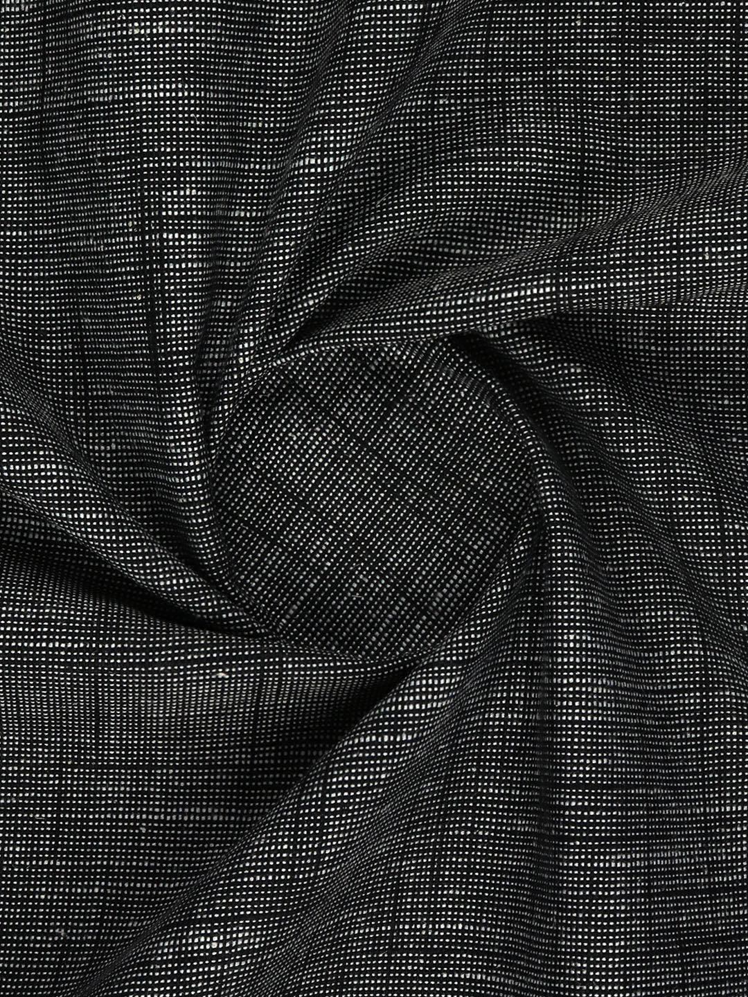 Cotton Dark Grey Self Design Suiting Fabric Lanvin