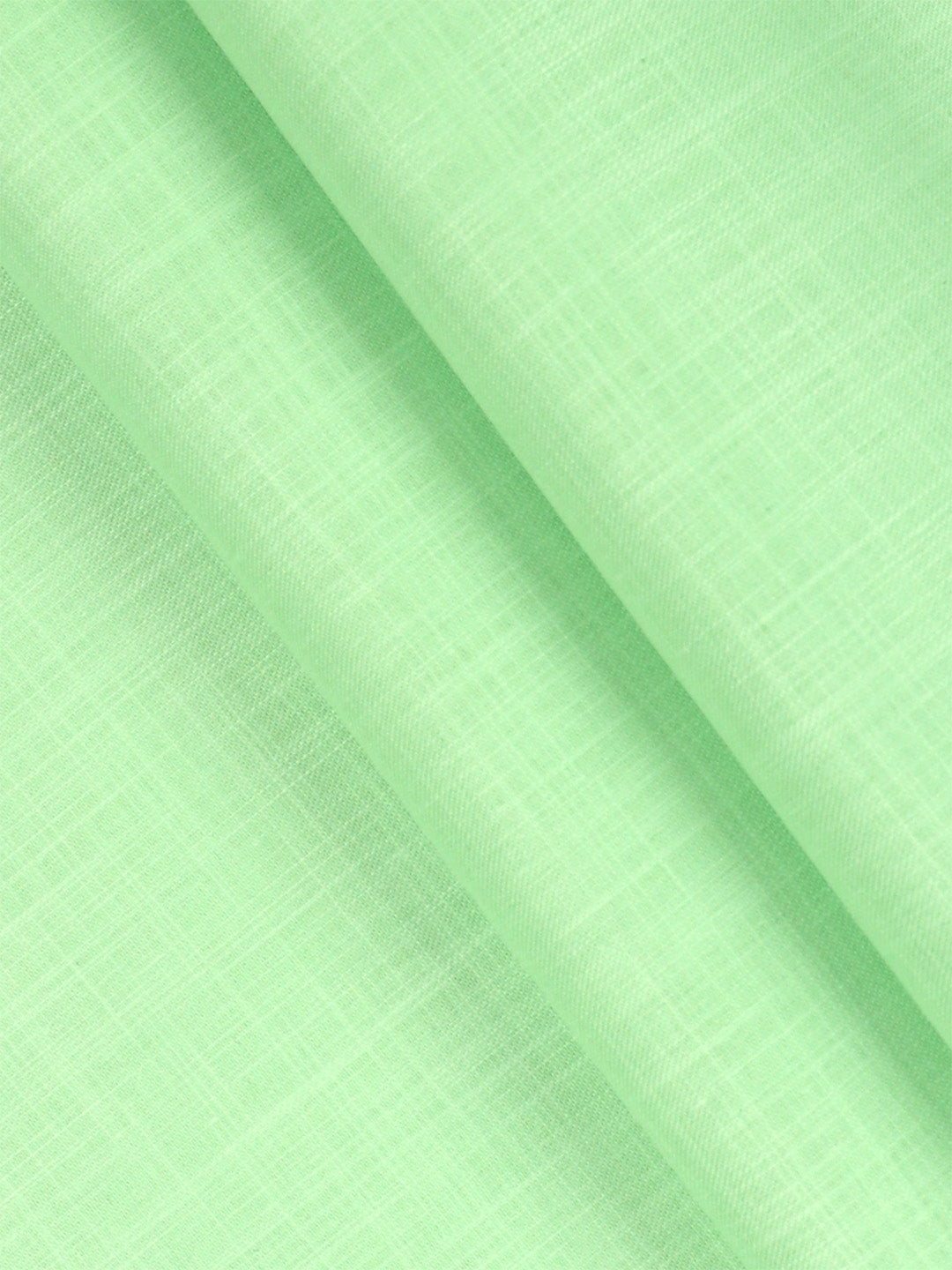 Men Cotton Rich Green Plain Shirting Fabric Hi Tech