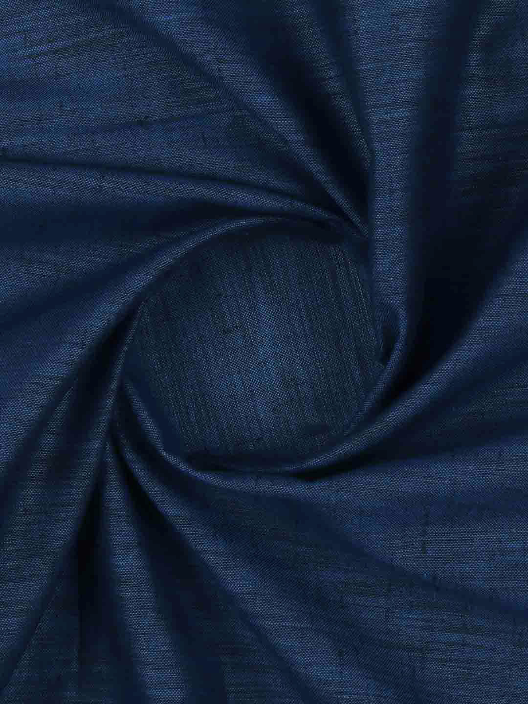 Cotton Blend Navy Colour Plain Shirt Fabric Infinity