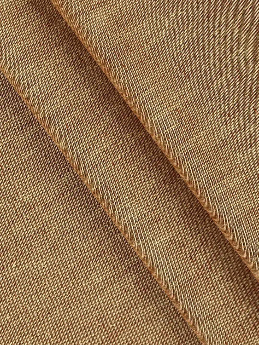 Cotton Rich Brown Self Design Shirt Fabric HI-Tech