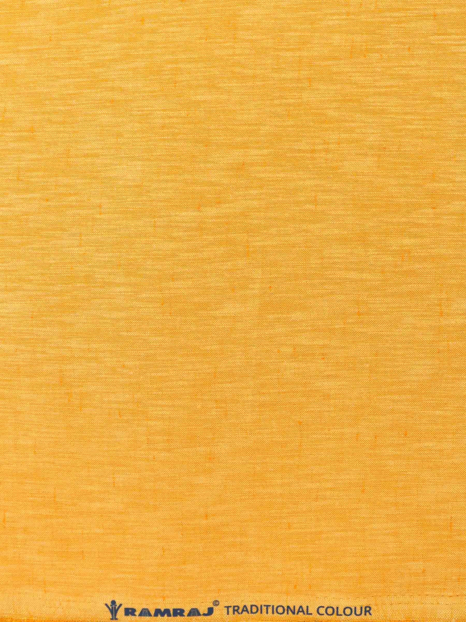 Cotton Blend Yellow Colour Plain Shirt Fabric Infinity-Zoom view