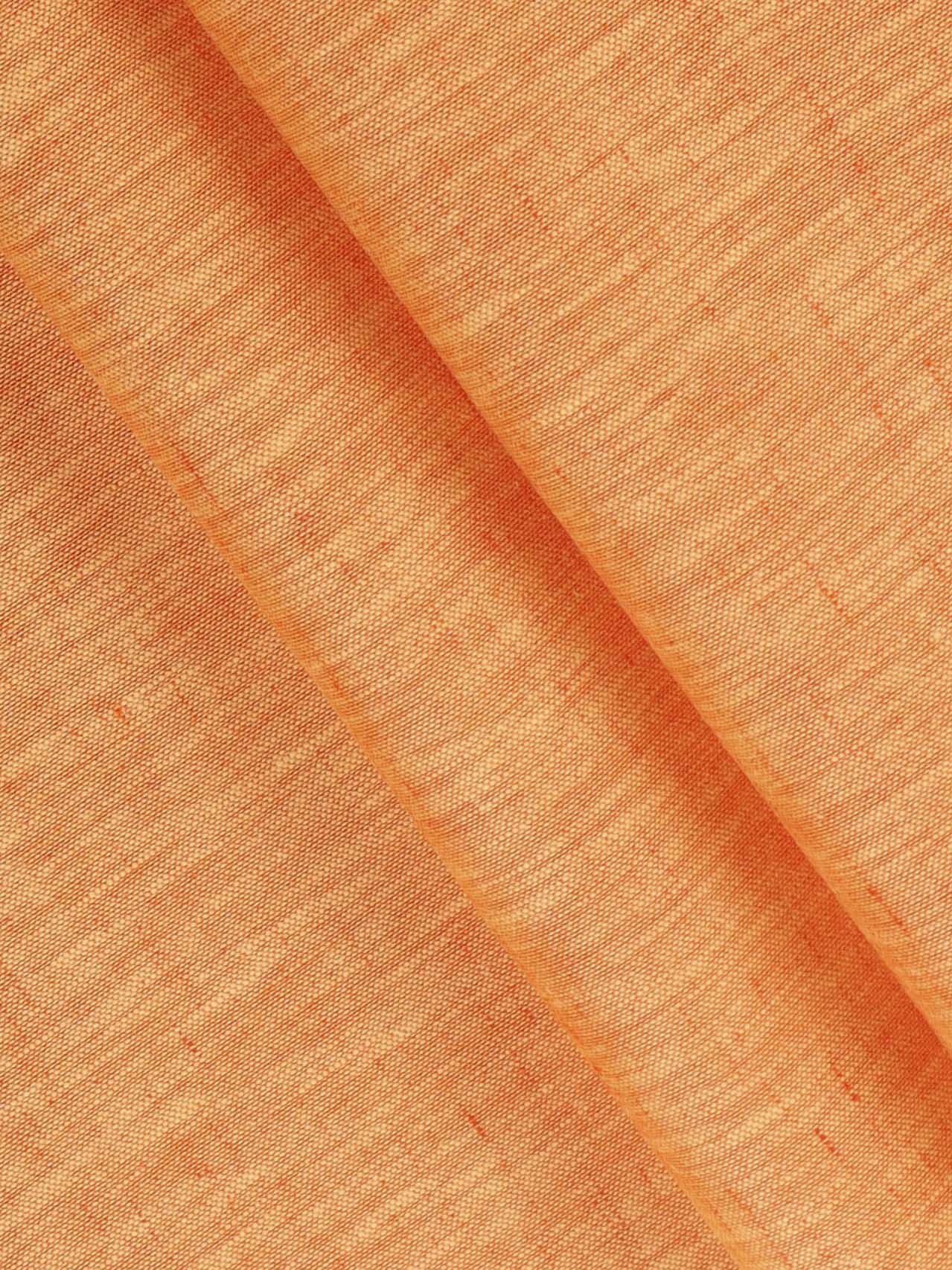 Cotton Blend Orange Colour Plain Shirt Fabric Infinity-Close view