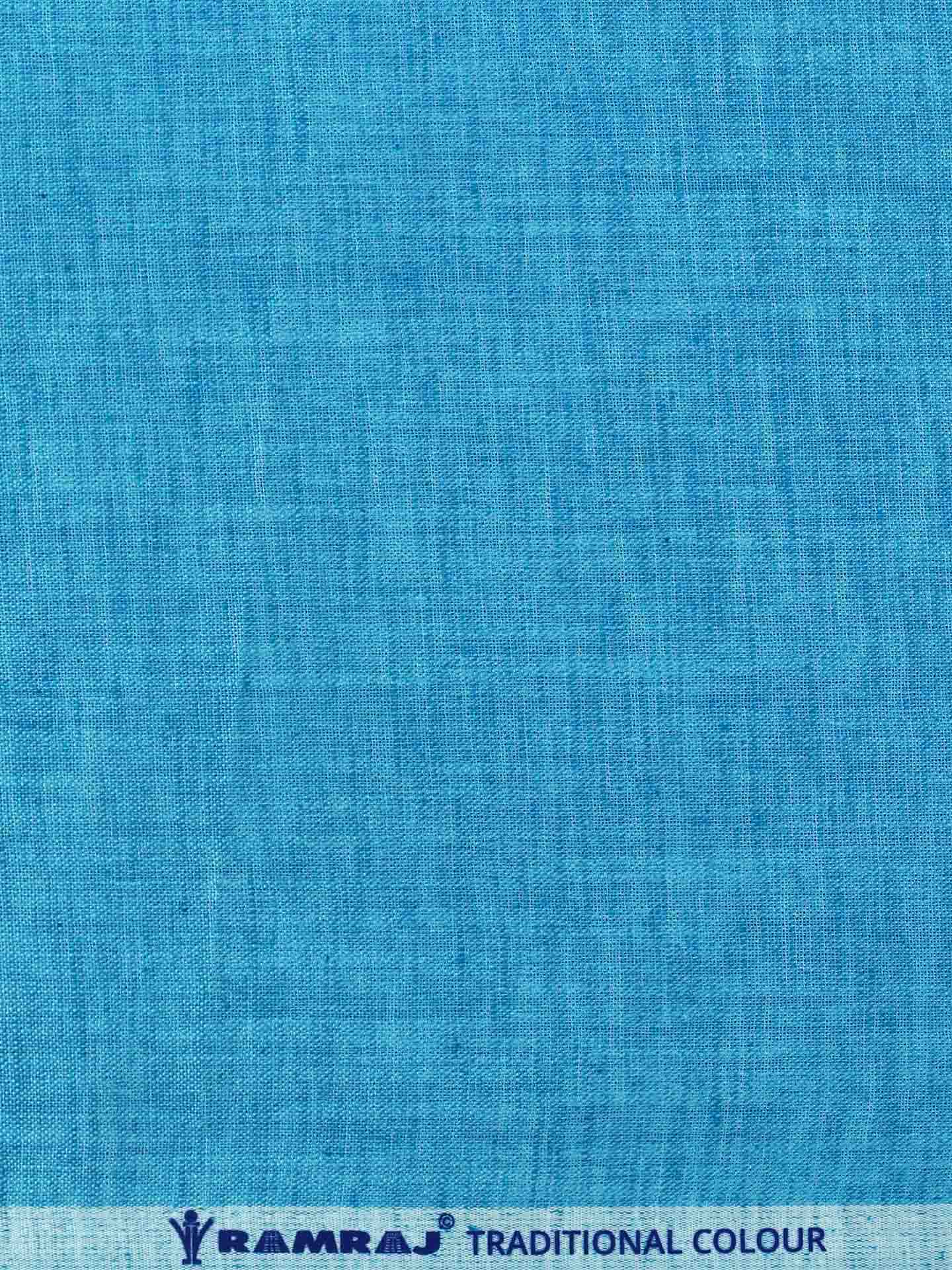 Cotton Blend Blue Colour Plain Shirt Fabric Infinity-Close view