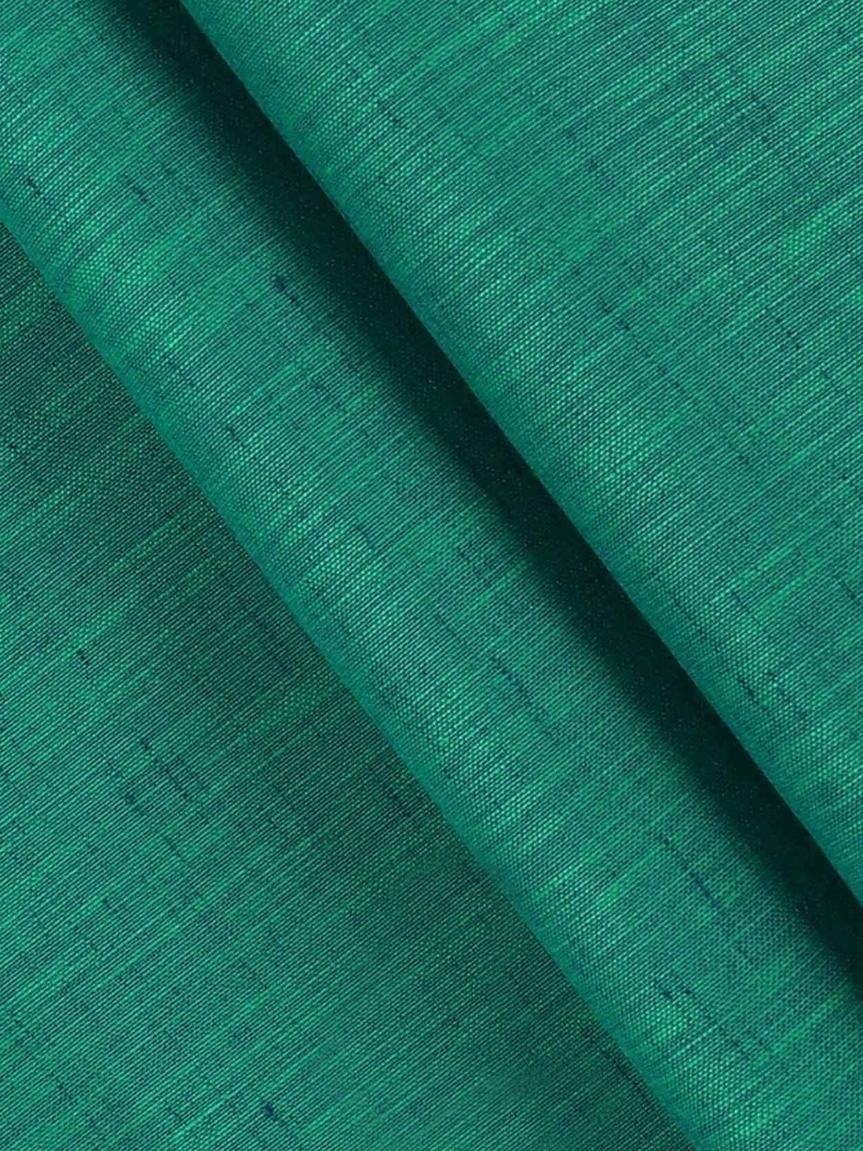 Cotton Blend Green Colour Plain Shirt Fabric Infinity-Close view