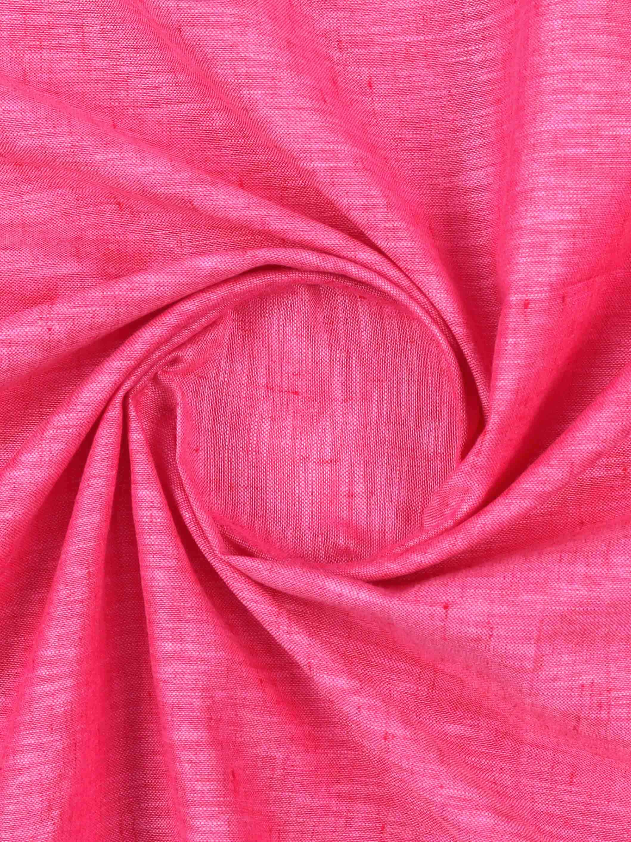 Cotton Blend Pink Colour Plain Shirt Fabric Infinity