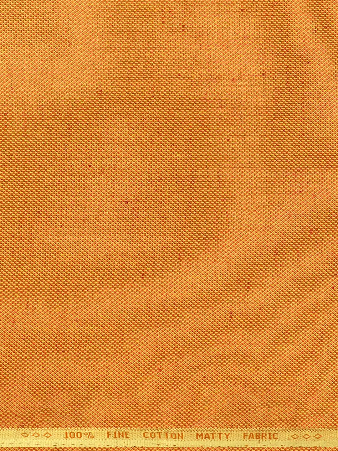 Cotton Rich Self Design Shirt Fabric Orange Kuberan Silk