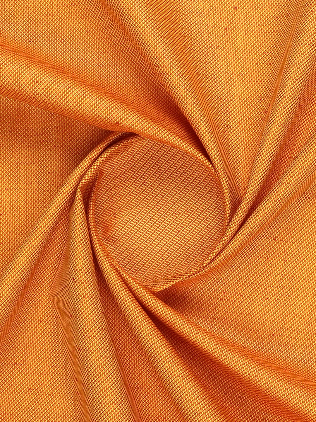 Cotton Rich Self Design Shirt Fabric Orange Kuberan Silk