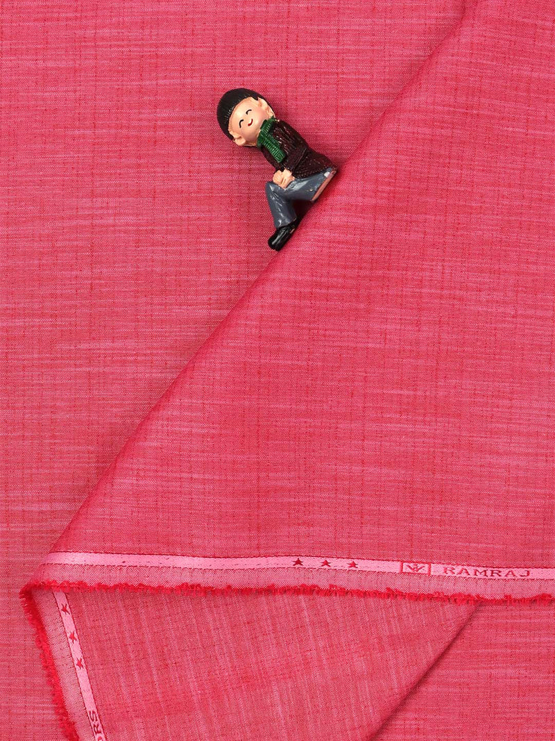 Cotton Mixed Plain Shirt Fabric Dark Pink Vaibhav