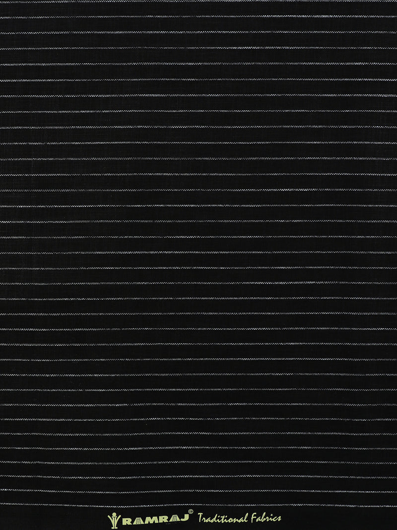 Cotton Black Striped Shirt Fabric Hi-Tech