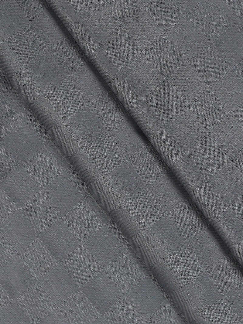 Cotton Grey Checked Shirt Fabric Hi-Tech