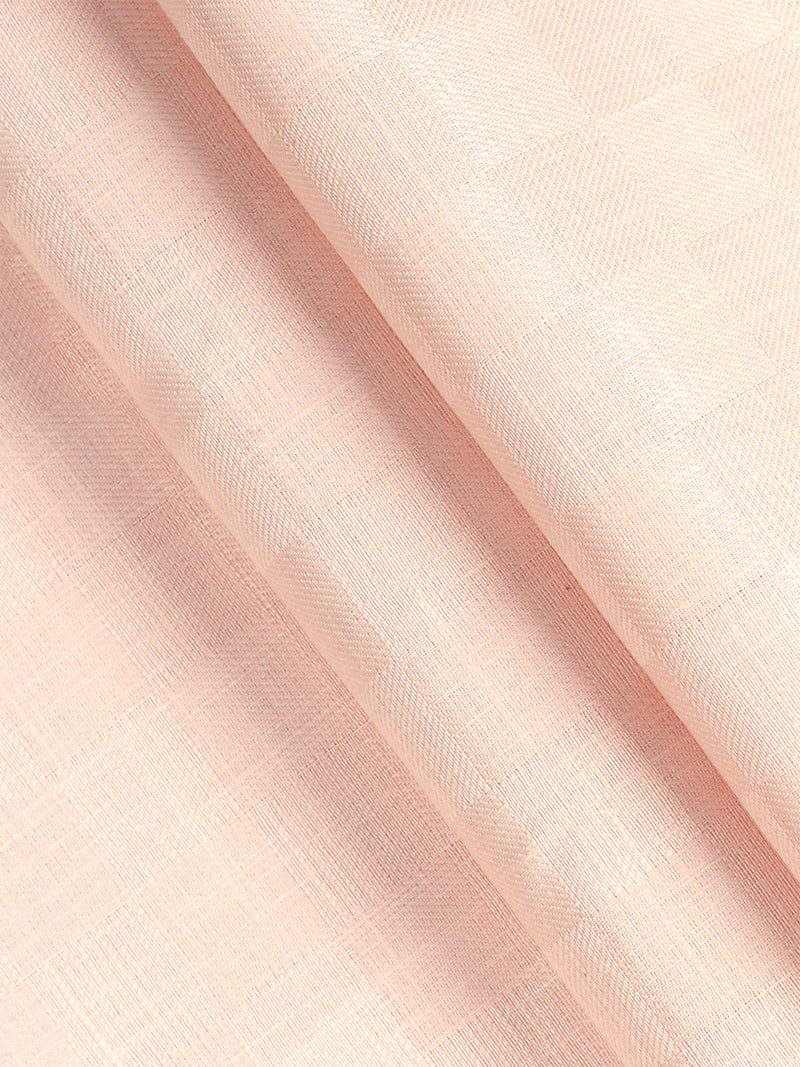 Cotton Peach Checked Shirt Fabric Hi-Tech