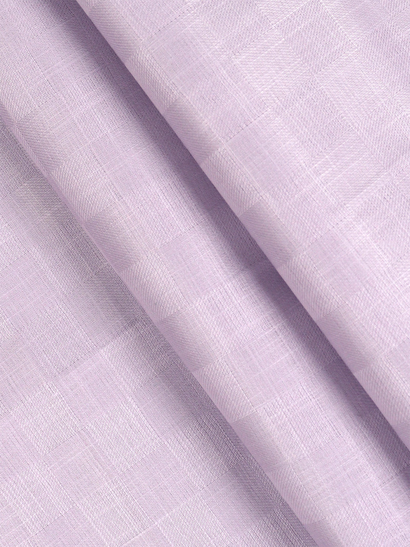 Cotton Voilet Checked Shirt Fabric Hi-Tech