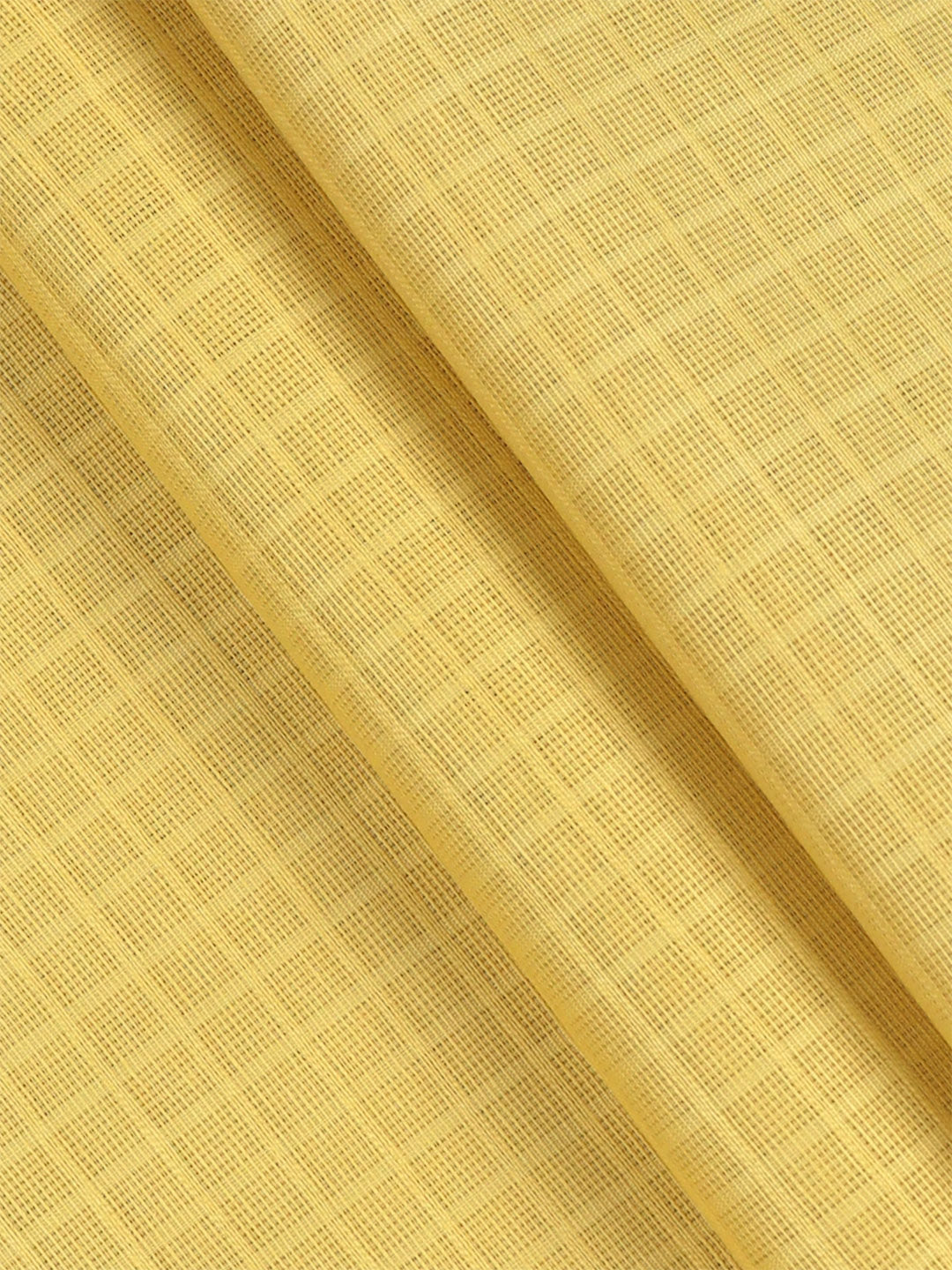 Cotton Yellow Check Shirt Fabric- Infinity