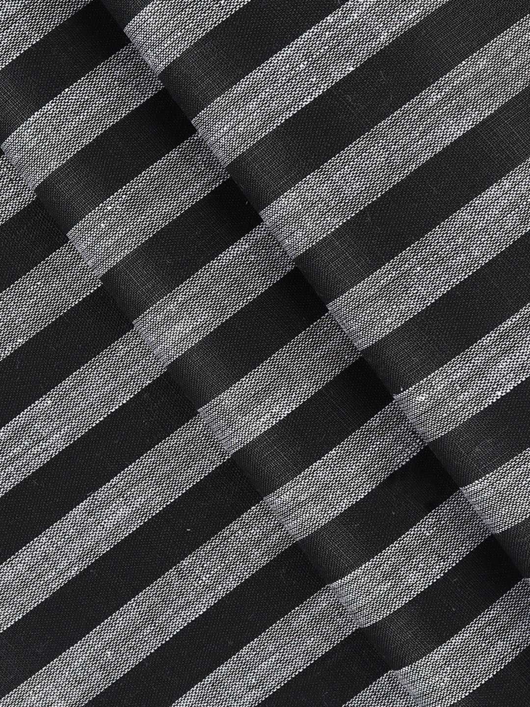 Men Cotton Rich Striped Shirt Fabric Grey with Black Infinity