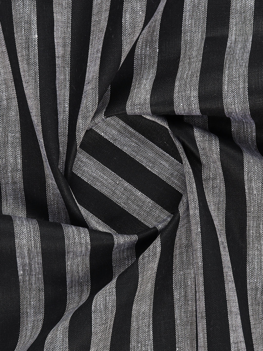 Men Cotton Rich Striped Shirt Fabric Grey with Black Infinity