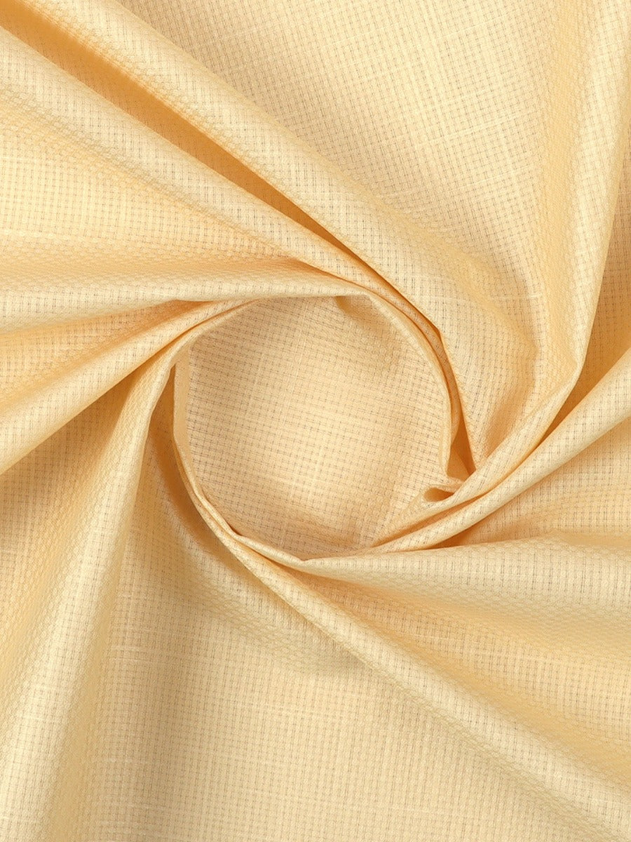 Cotton Yellow Self Design Shirt Fabric- Infinity