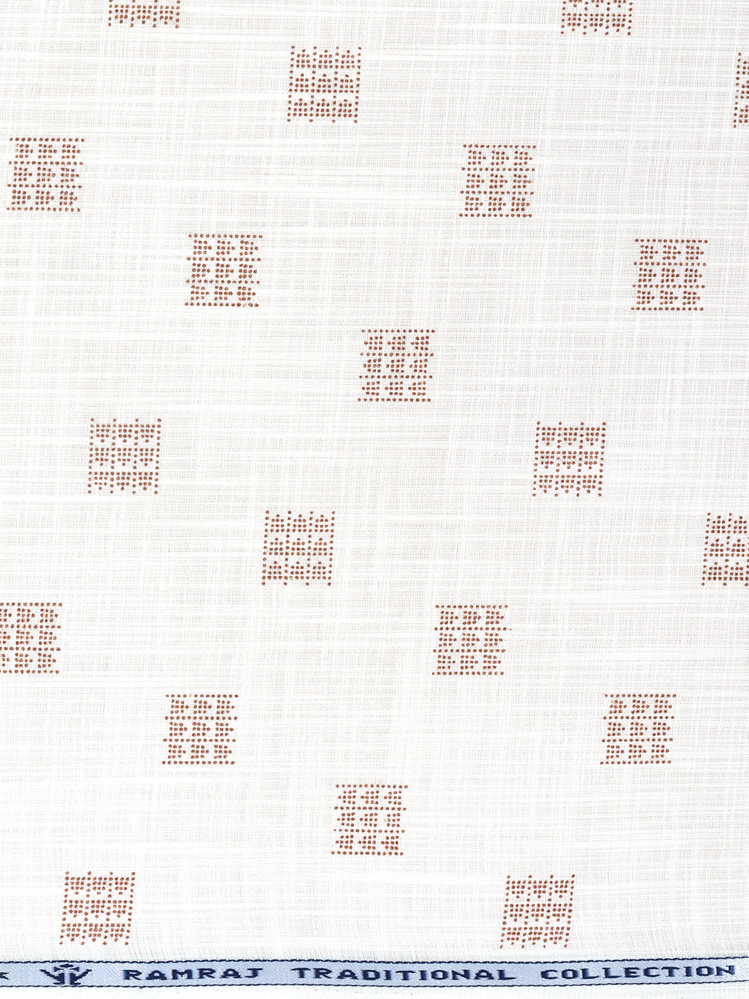 Men 100% Cotton White Printed Shirt Fabric Alright Print