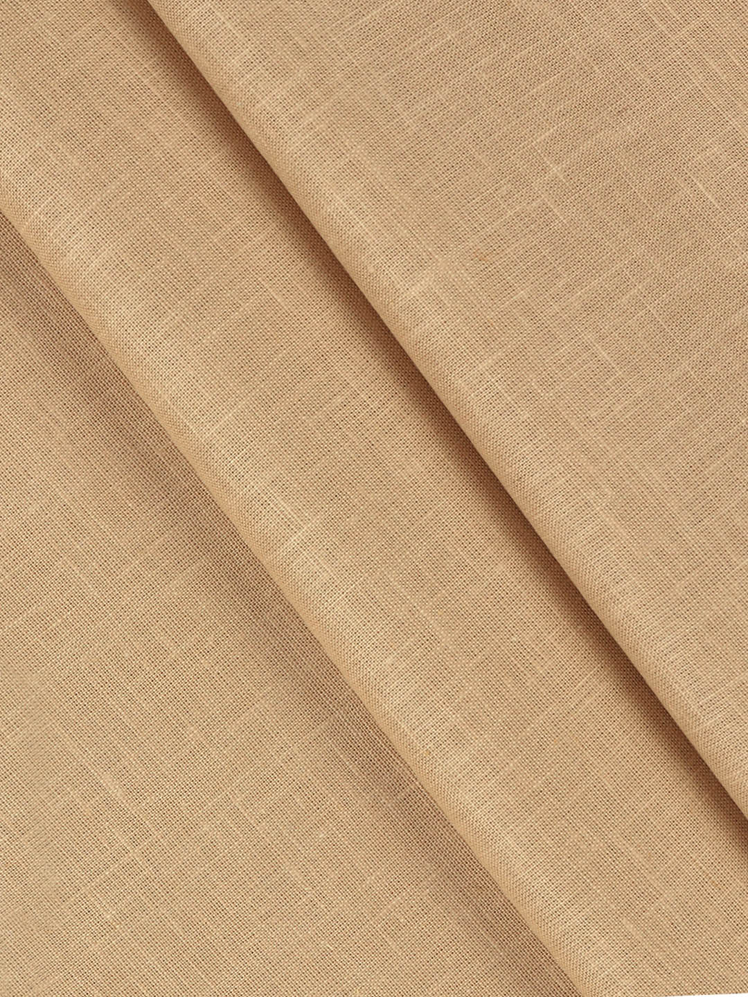 Men Linen Lyocell Light Brown Plain Shirt Fabric Greater