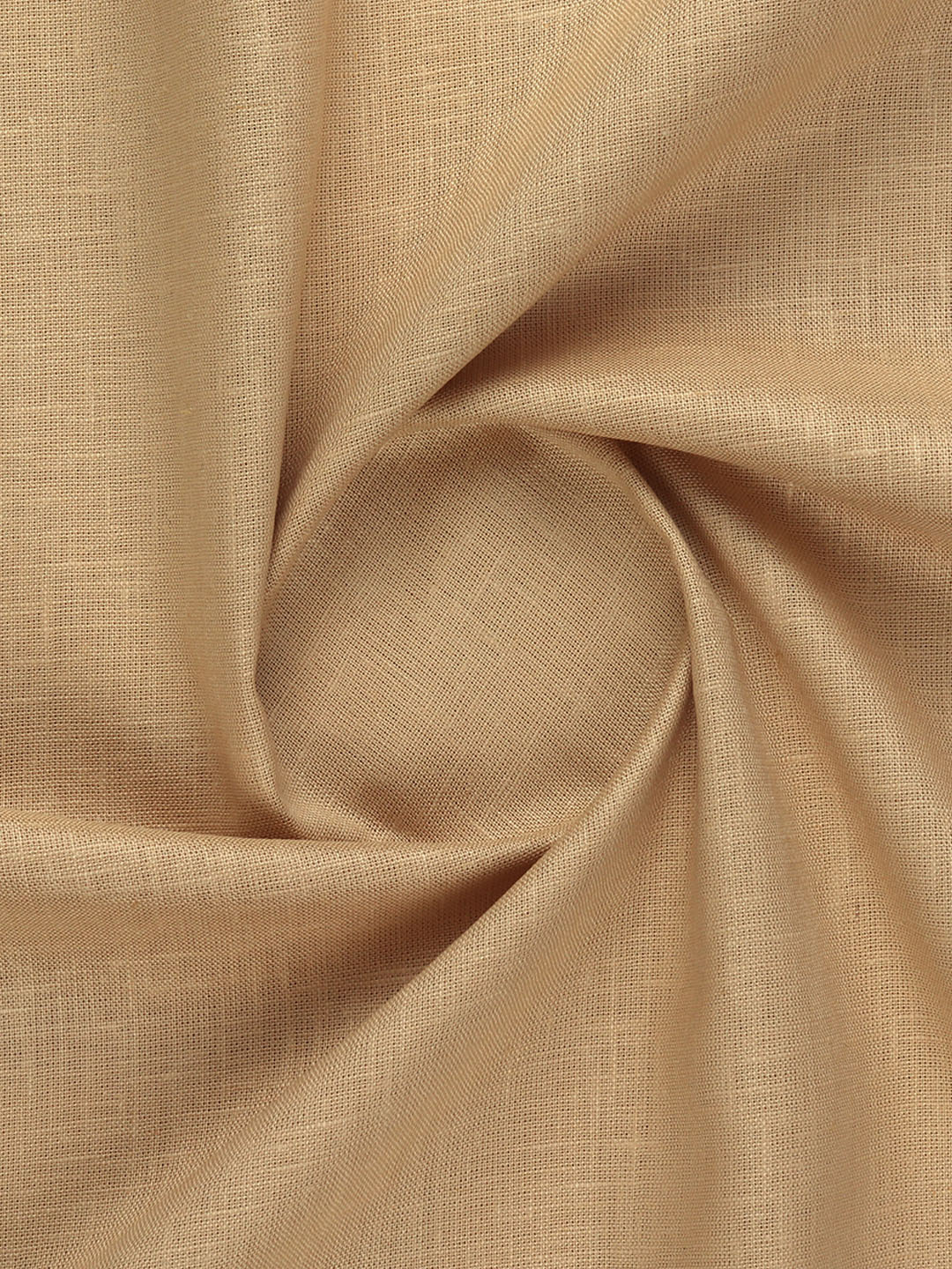 Men Linen Lyocell Light Brown Plain Shirt Fabric Greater
