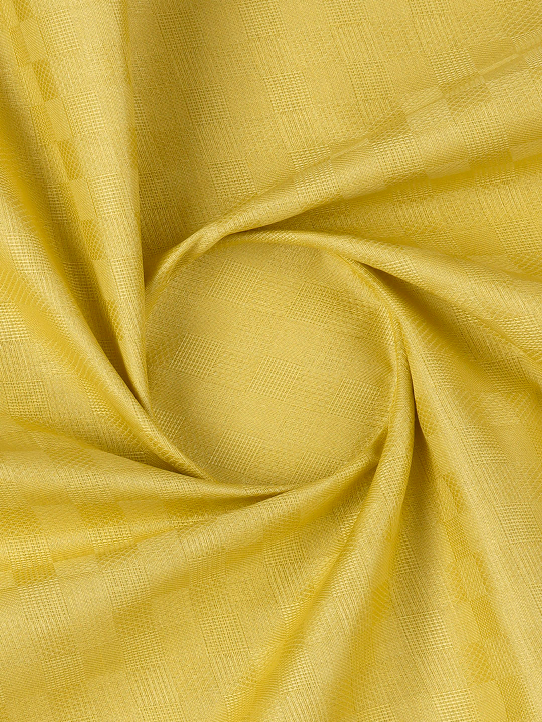 Cotton Rich Self Design Shirt Fabric Yellow HI-Tech