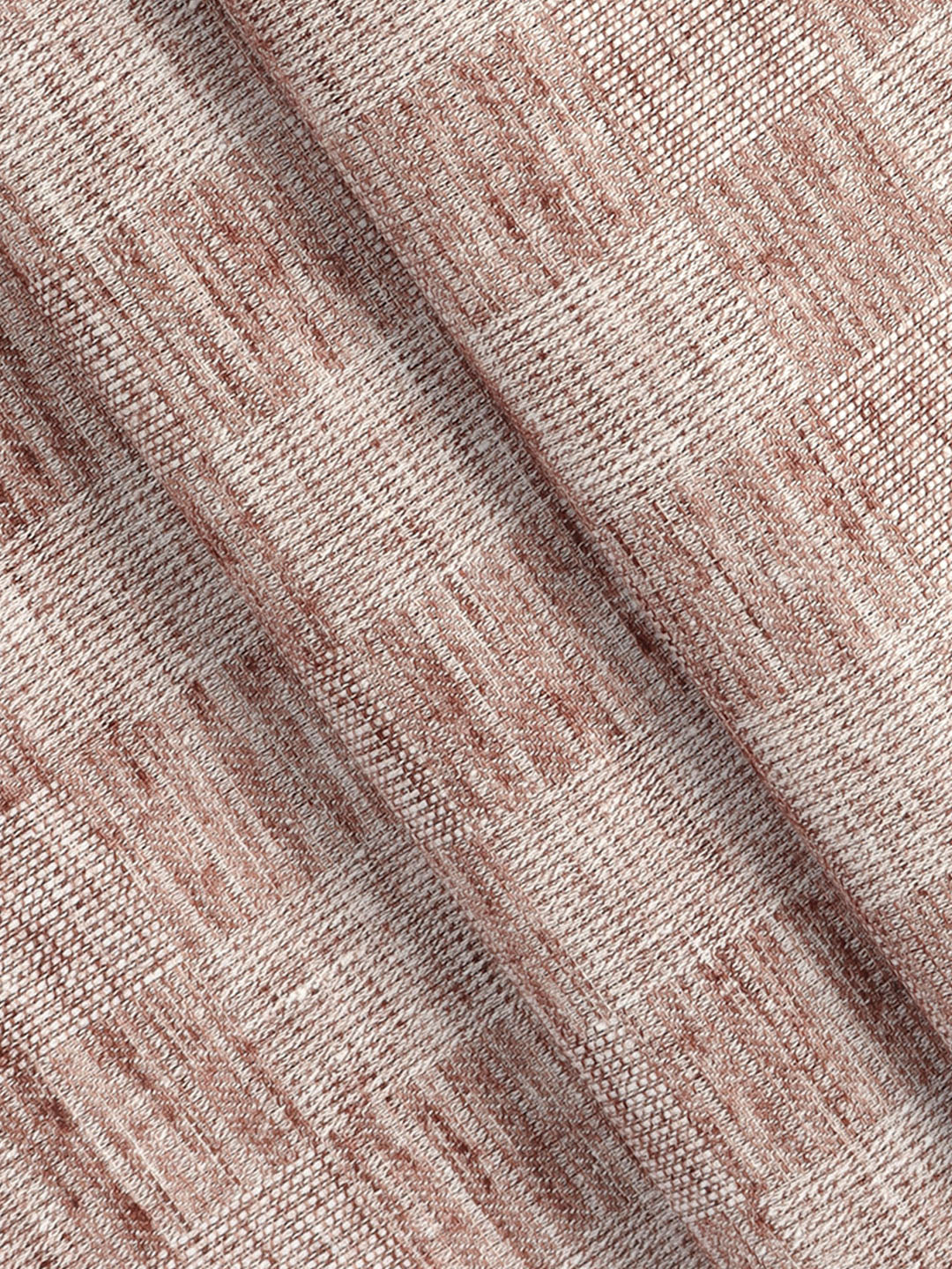 Cotton Rich Checked Brown Shirt Fabric High Style