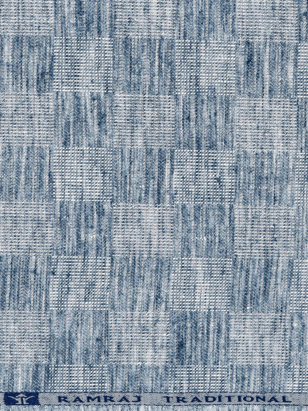 Cotton Rich Checked Blue Shirt Fabric High Style