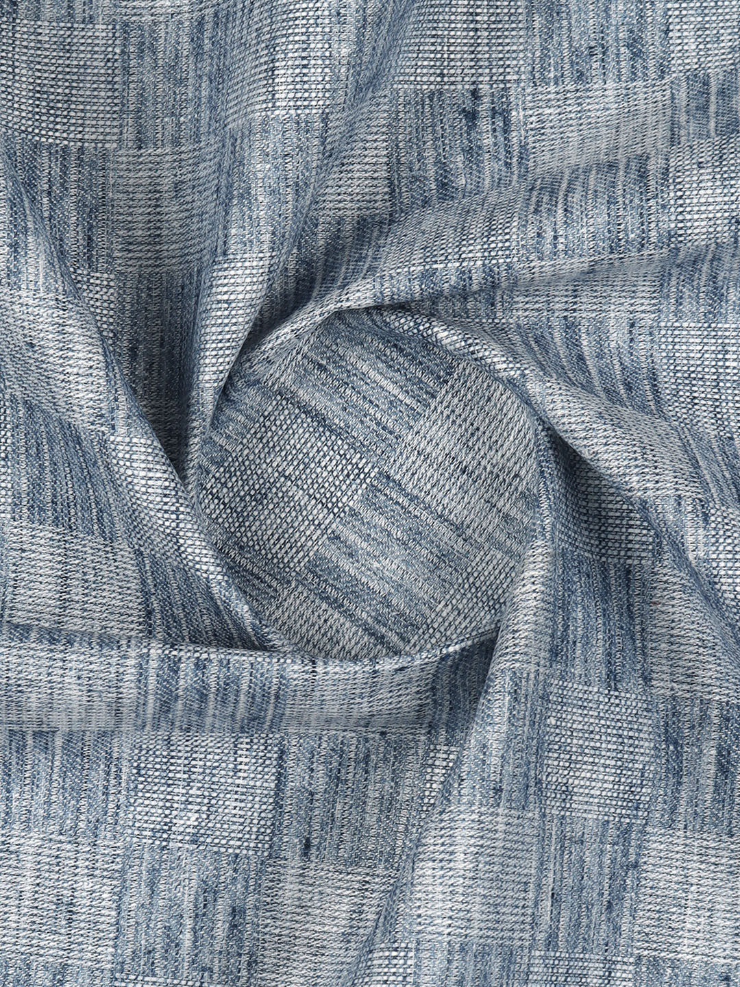 Cotton Rich Checked Blue Shirt Fabric High Style