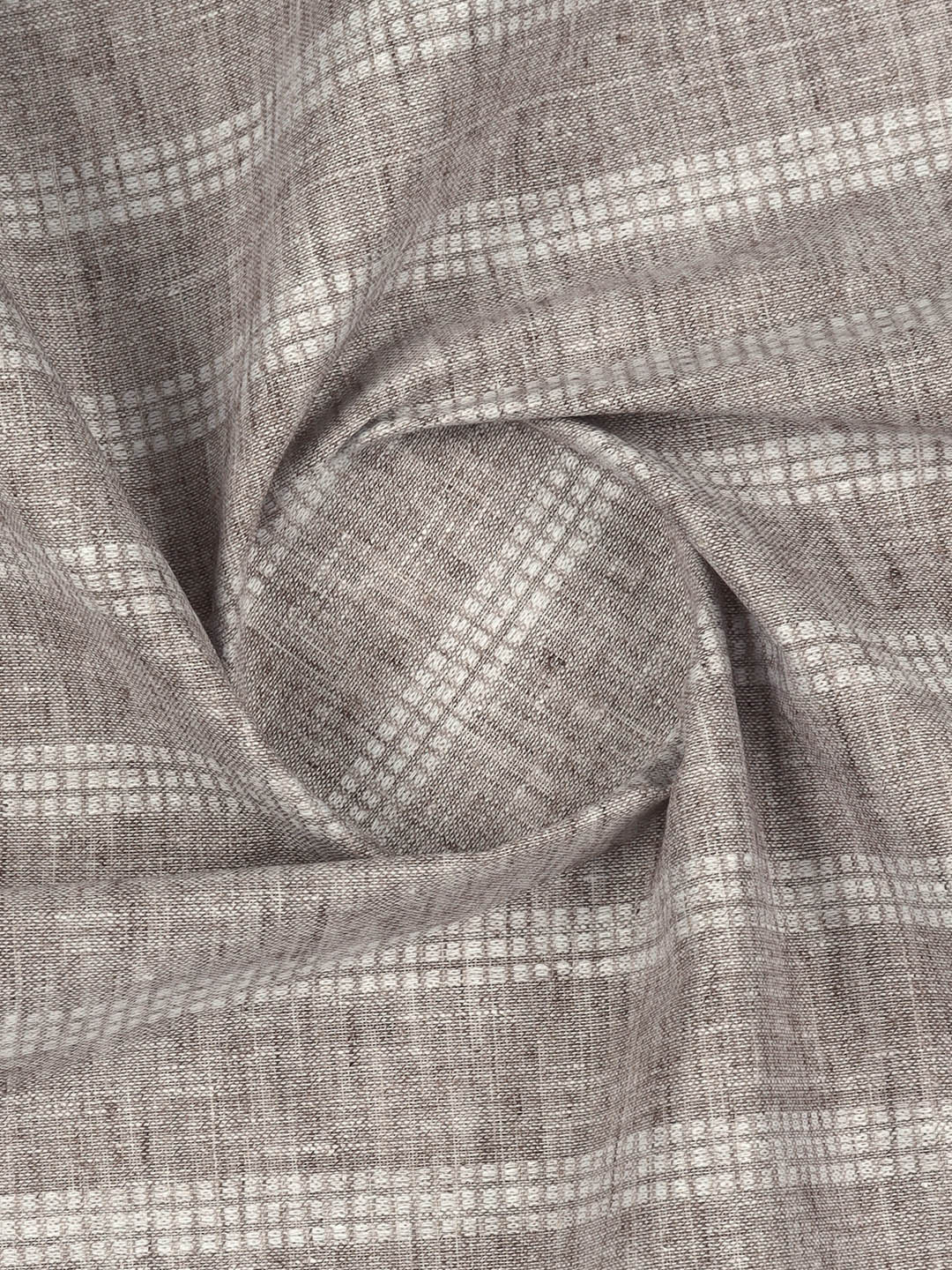 Cotton Blend Self Design Fabric Light Brown High Style