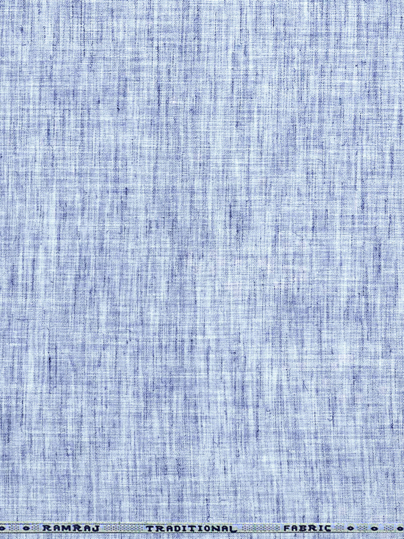 Cotton Rich Blue Plain Shirt Fabric High Style